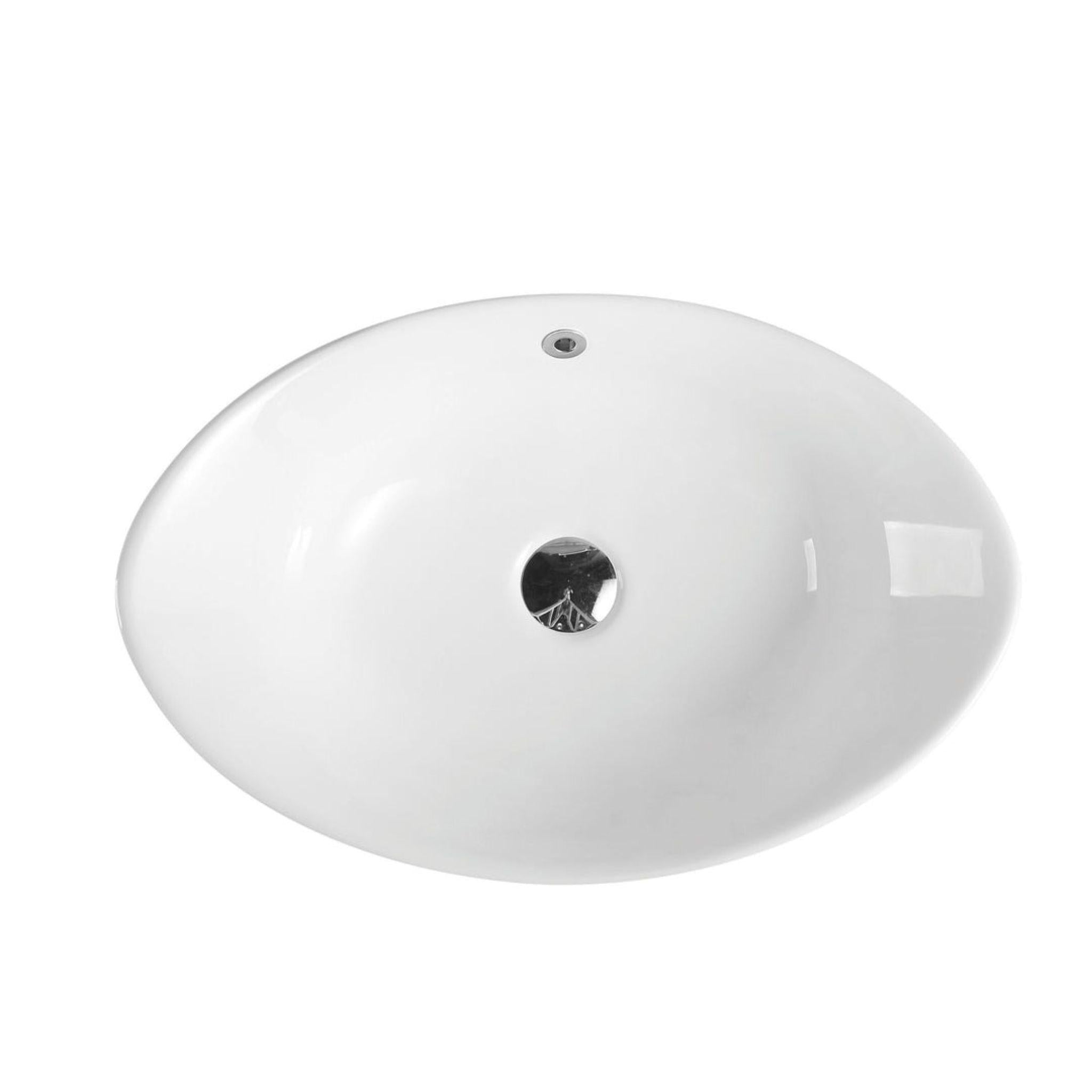 MERCIO BOAT OVAL ABOVE COUNTER BASIN GLOSS WHITE 590MM