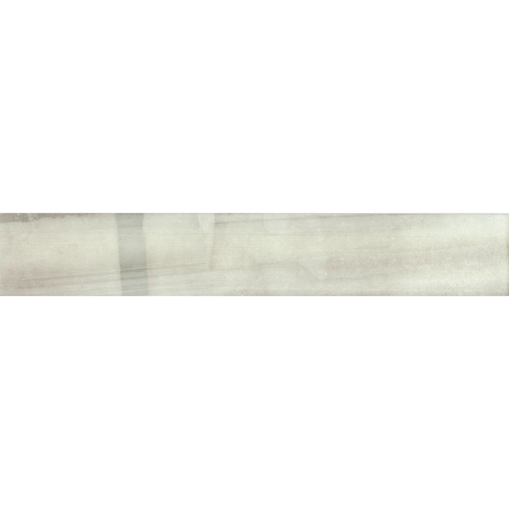 EVERSTONE BRUSH WHITE DUST GLOSSY 370X61MM PLANK TILE (PER BOX)