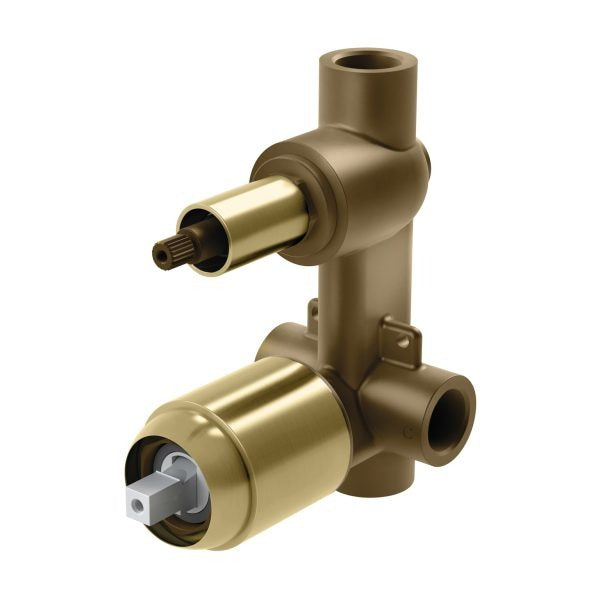 PHOENIX ARLO SHOWER AND BATH DIVERTER MIXER WITH TRIM KIT AND BODY BRUSHED GOLD