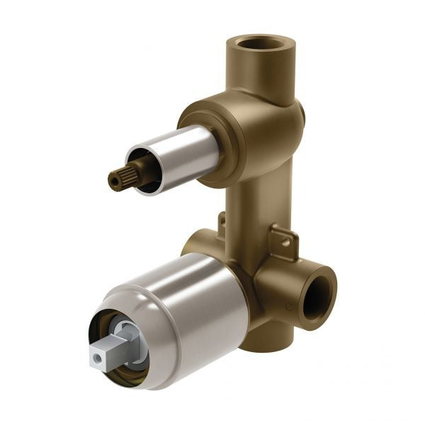 PHOENIX TEVA SHOWER AND BATH DIVERTER MIXER WITH TRIM KIT AND BODY BRUSHED NICKEL
