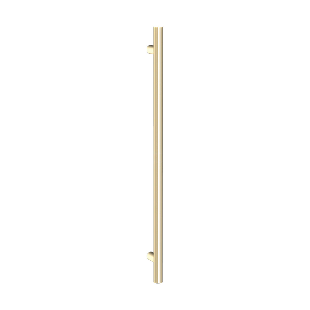 FELTON ATLAS POLE TOWEL WARMER 12VDC HEATED TOWEL RAIL 900MM BRUSHED GOLD