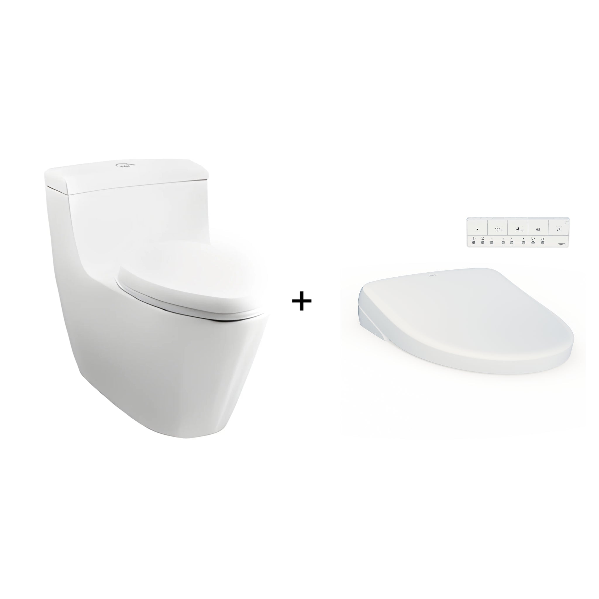TOTO ONE-PIECE TOILET SUITE AND S7 WASHLET W/ REMOTE AND AUTOLID PACKAGE ELONGATED GLOSS WHITE