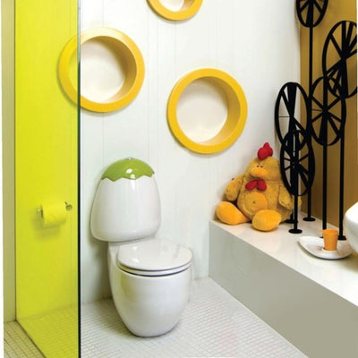 JOHNSON SUISSE EGG JUNIOR S / P TRAP CHILDRENS CLOSE COUPLED TOILET GLOSS WHITE