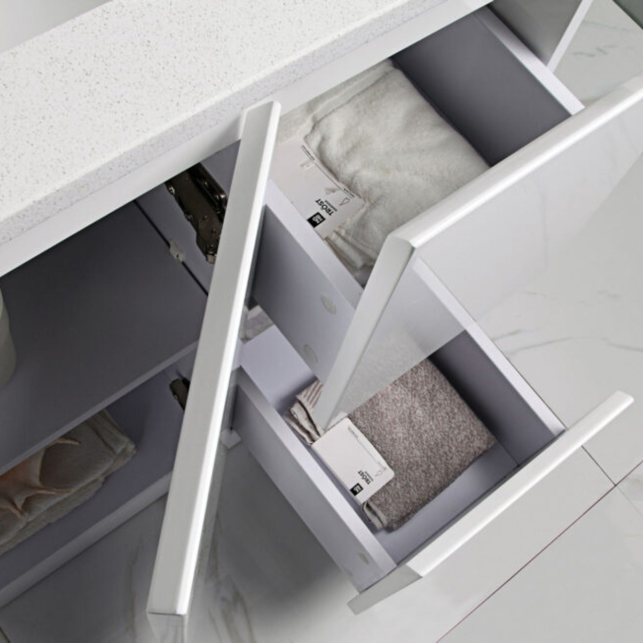 AULIC ALICE MATTE WHITE 600MM SINGLE BOWL FLOOR STANDING VANITY