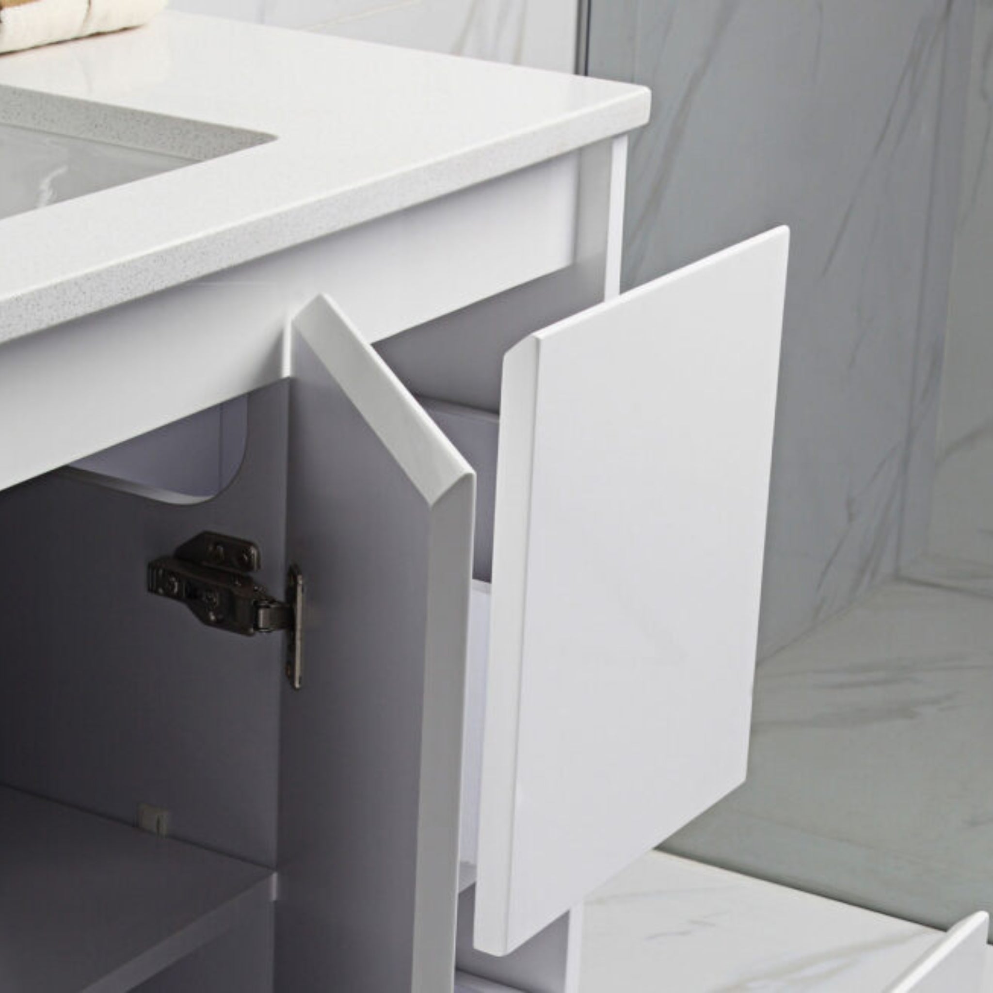 AULIC ALICE MATTE WHITE 600MM SINGLE BOWL FLOOR STANDING VANITY