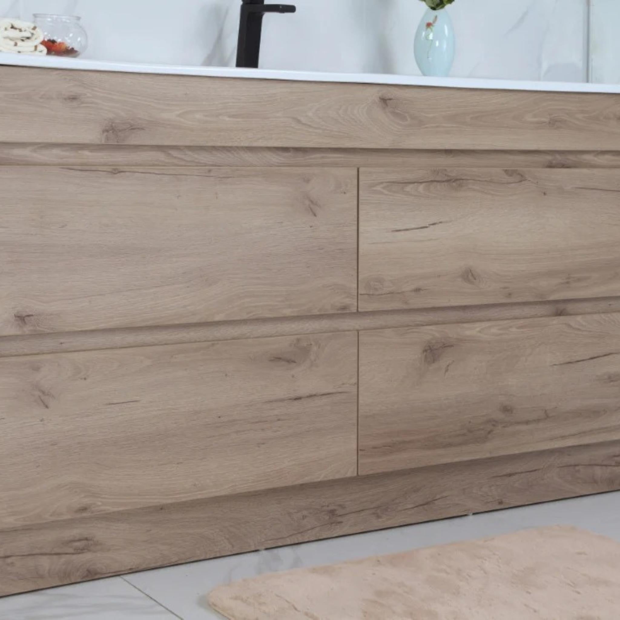 AULIC MAX WHITE OAK 1200MM SINGLE BOWL FLOOR STANDING VANITY