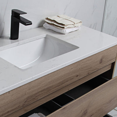 AULIC MAX WHITE OAK 750MM SINGLE BOWL FREESTANDING VANITY