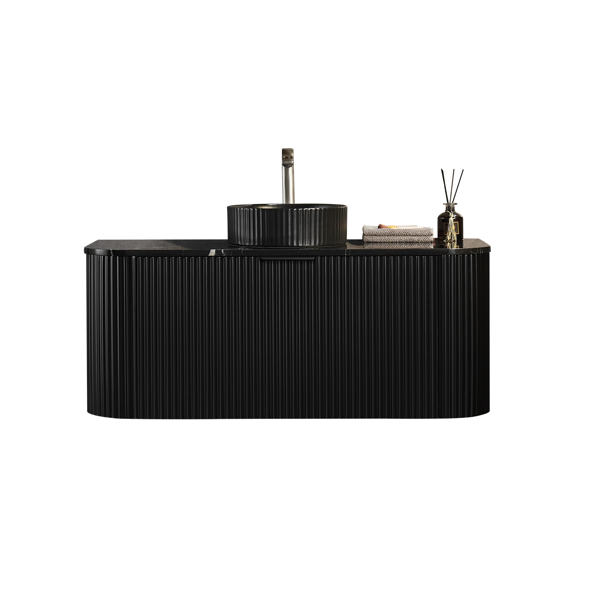 CETO AVALON MATTE BLACK 1200MM SINGLE BOWL WALL HUNG VANITY