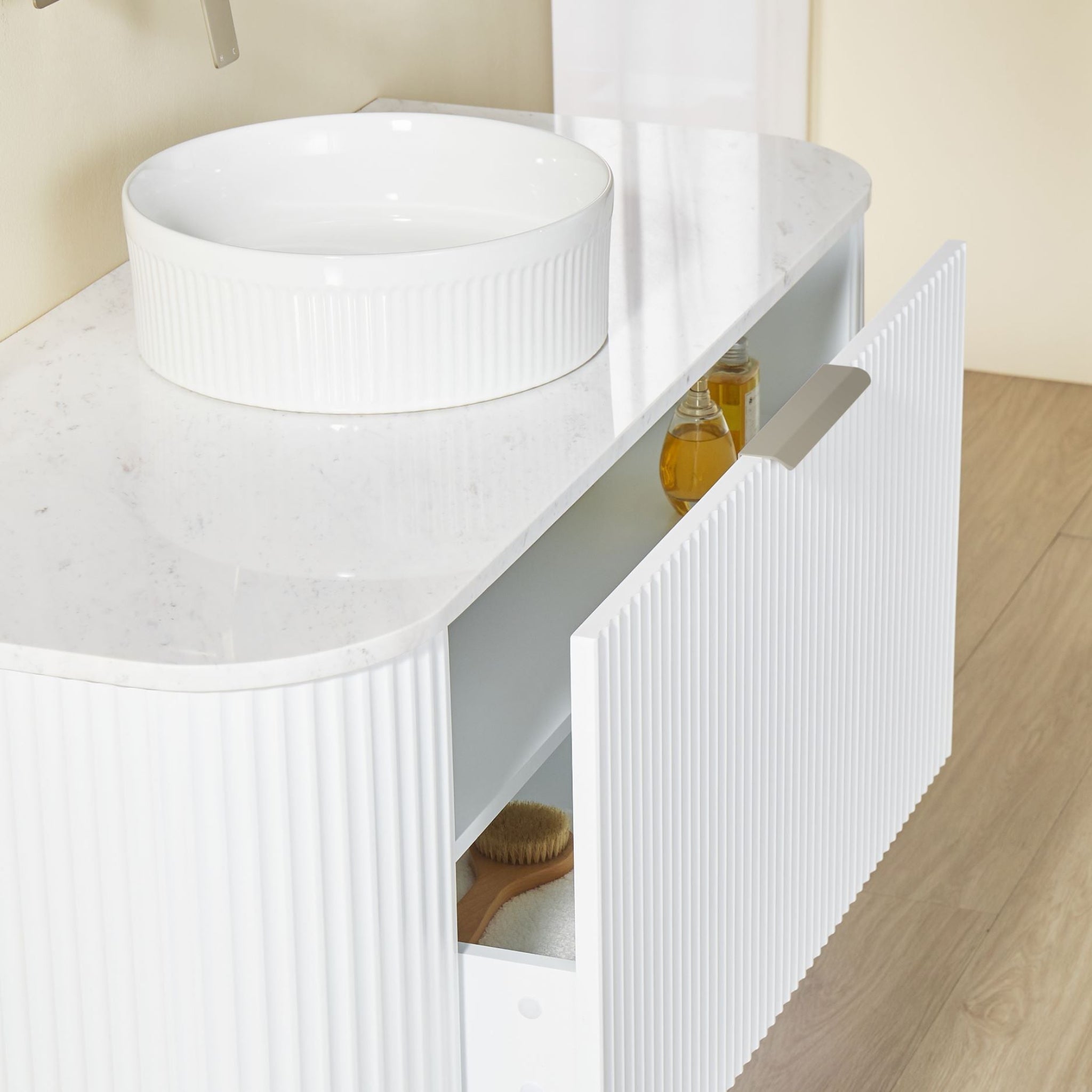 CETO AVALON MATTE WHITE 1200MM SINGLE BOWL WALL HUNG VANITY