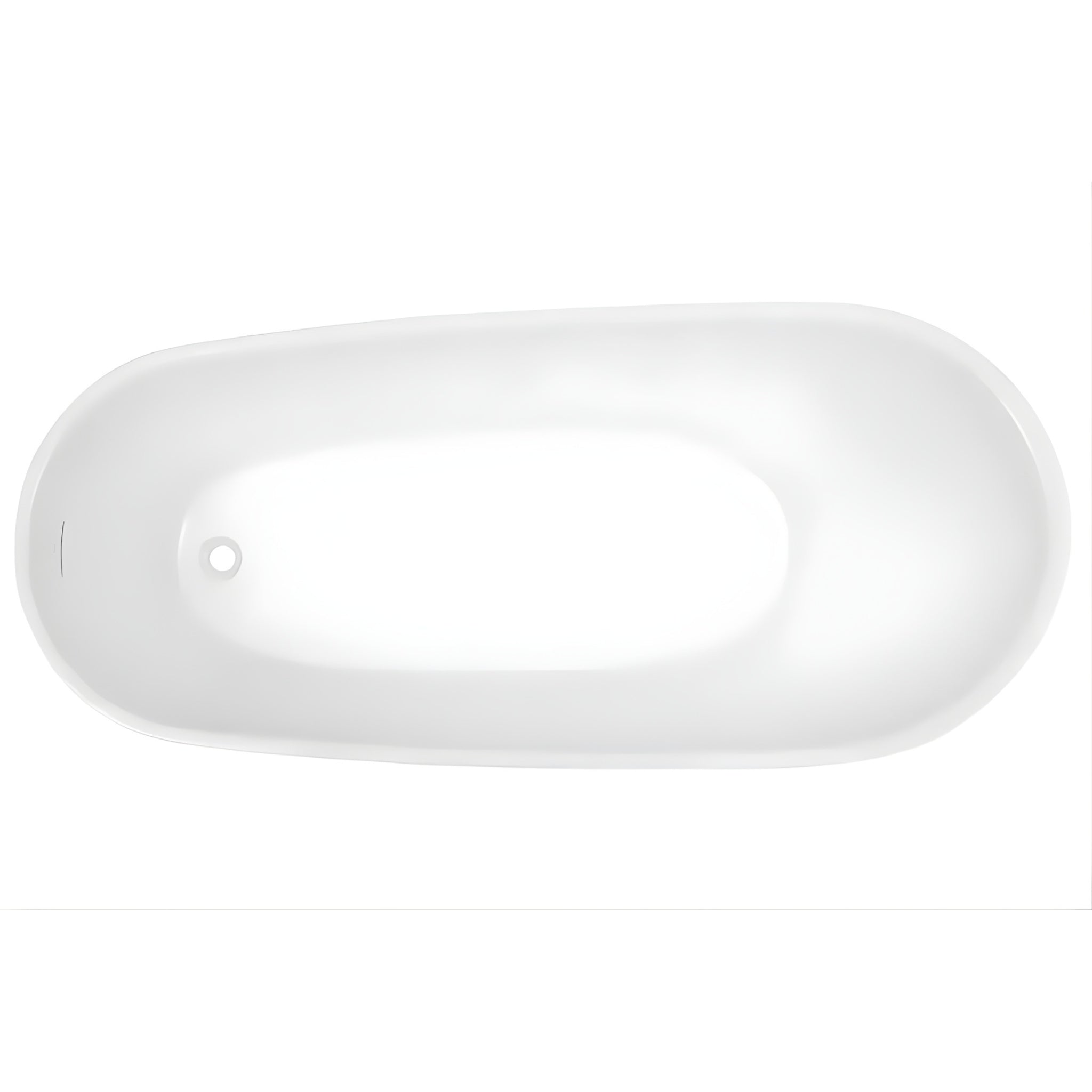 DECINA CAVAL FREESTANDING BATH WITH INTEGRATED OVERFLOW GLOSS WHITE (AVAILABLE IN 1480MM AND 1680MM)