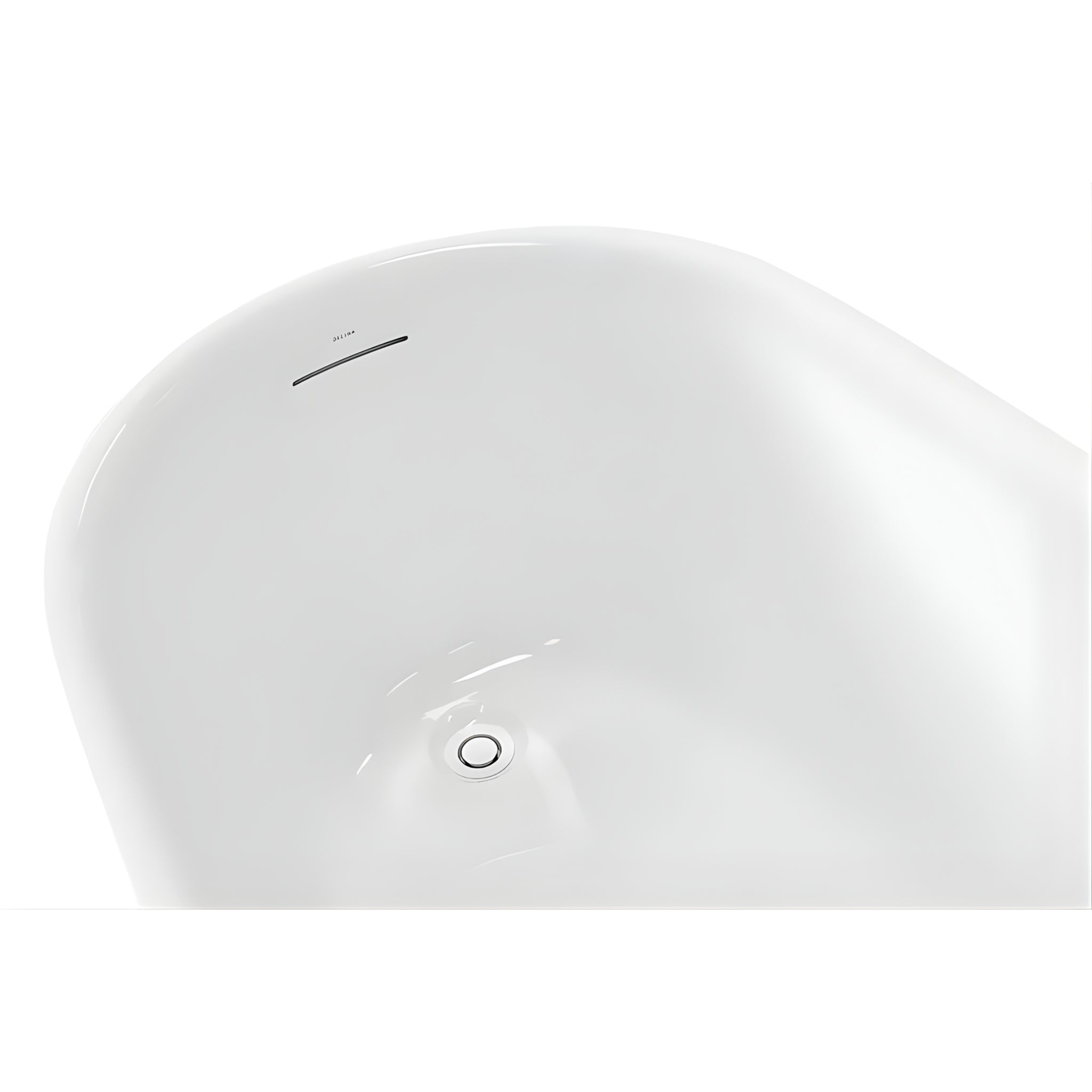 DECINA CAVAL FREESTANDING BATH WITH INTEGRATED OVERFLOW GLOSS WHITE (AVAILABLE IN 1480MM AND 1680MM)