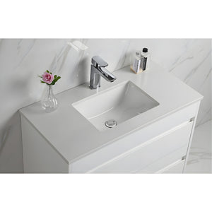 AULIC LEONA GLOSS WHITE 1500MM SINGLE BOWL FLOOR STANDING VANITY