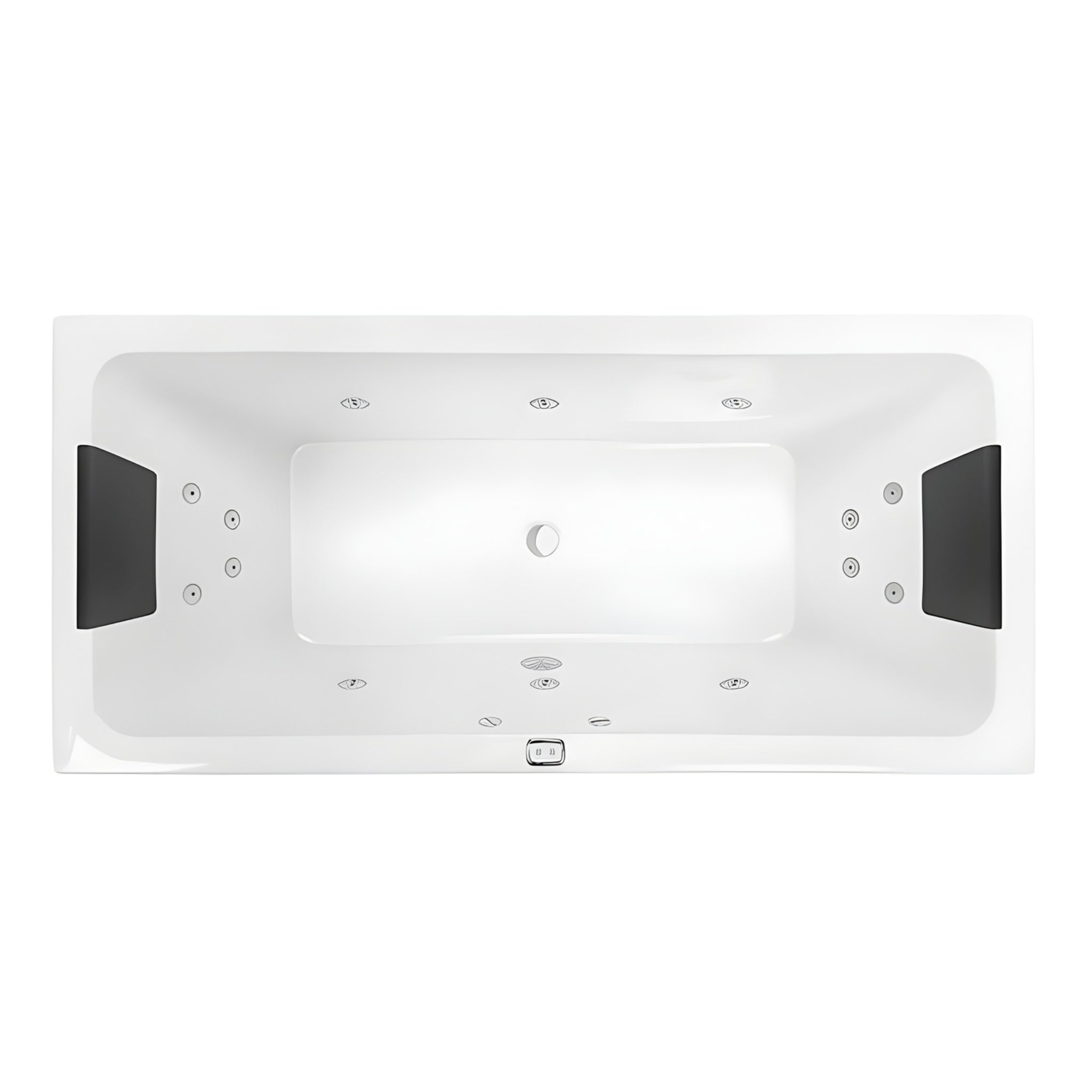 DECINA CARINA INSET CONTOUR SPA BATH GLOSS WHITE (AVAILABLE IN 1525MM, 1675MM AND 1750MM) WITH 14-JETS