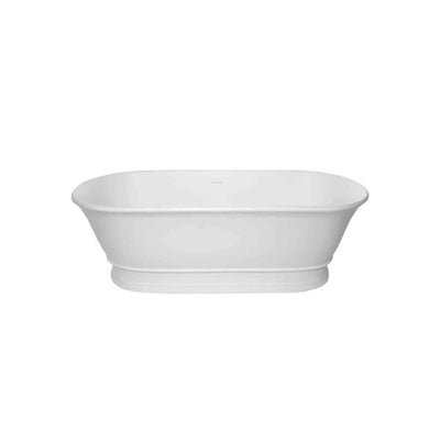 TURNER HASTINGS CAMBRIDGE TITANCAST SOLID SURFACE FREESTANDING BATHTUB GLOSS WHITE (AVAILABLE IN 1555MM & 17400MM)