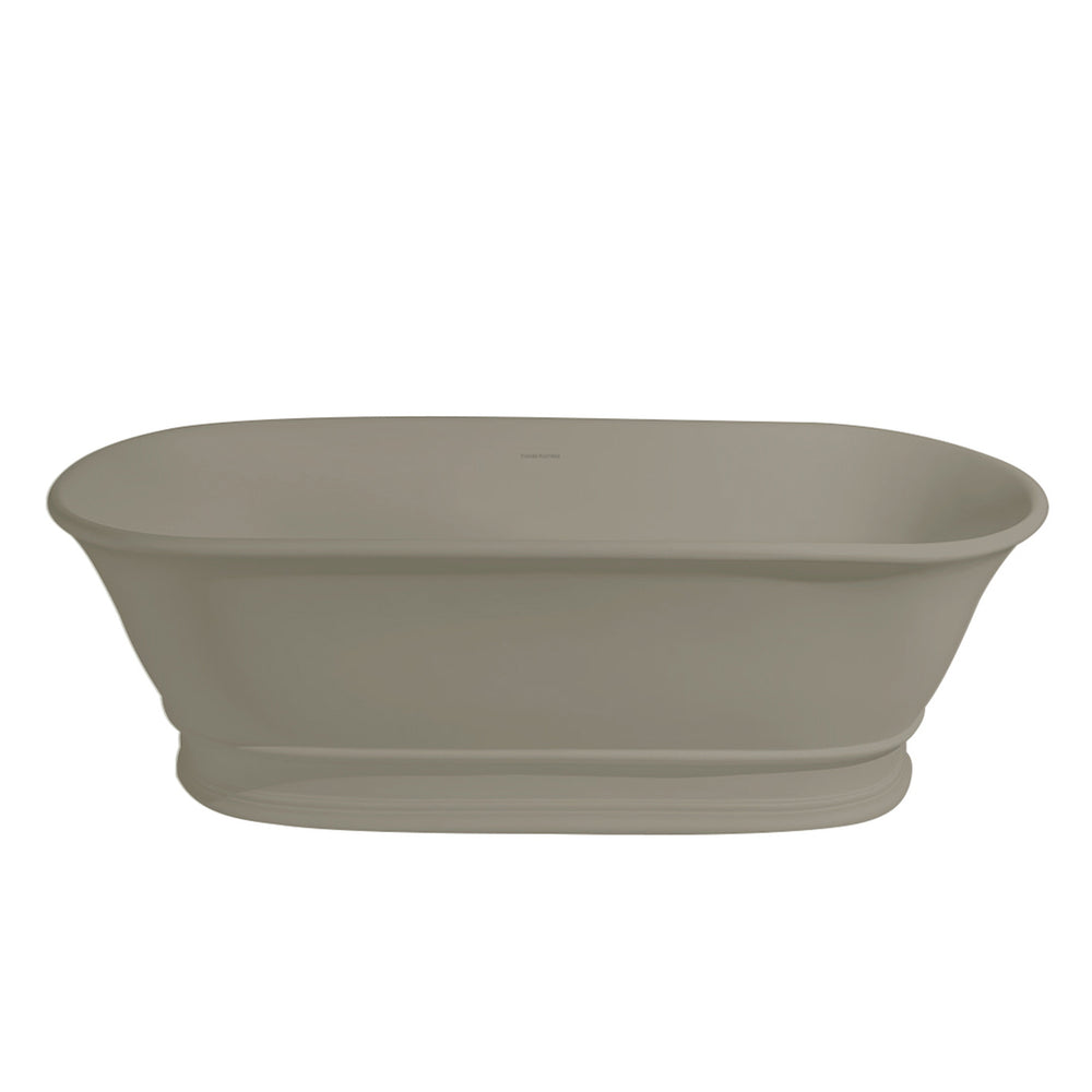 TURNER HASTINGS CAMBRIDGE TITANCAST FREESTANDING OVERFLOW BATHTUB LIGHT FAWN (AVAILABLE IN 1560MM AND 1740MM)