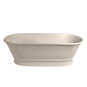 TURNER HASTINGS CAMBRIDGE TITANCAST FREESTANDING OVERFLOW BATHTUB NATURAL LINEN (AVAILABLE IN 1560MM AND 1740MM)