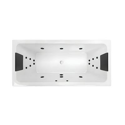 DECINA CARINA INSET DOLCE VITA SPA BATH GLOSS WHITE (AVAILABLE IN 1675MM AND 1750MM) WITH 18-JETS