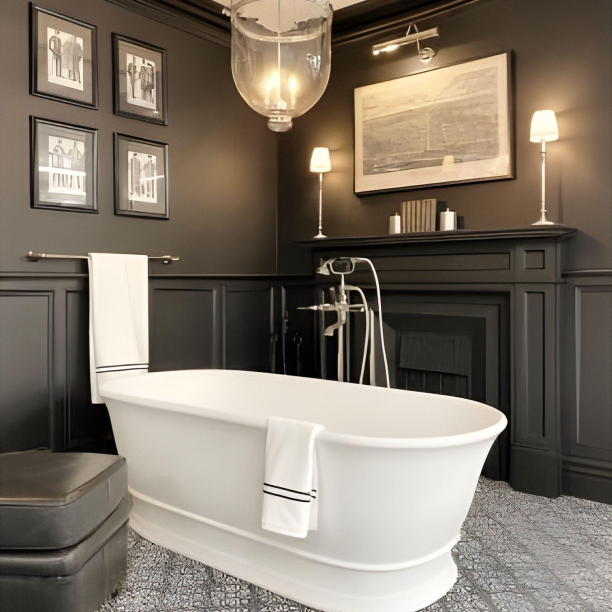 TURNER HASTINGS CAMBRIDGE TITANCAST SOLID SURFACE FREESTANDING BATHTUB SATIN SILK WHITE WITH OVERFLOW (AVAILABLE IN 1555MM & 17400MM)