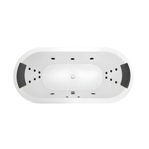 DECINA CAVAL INSET DOLCE VITA SPA BATH GLOSS WHITE 1790MM WITH 18-JETS
