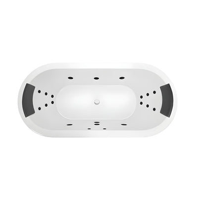 DECINA CAVAL INSET DOLCE VITA SPA BATH GLOSS WHITE 1790MM WITH 18-JETS