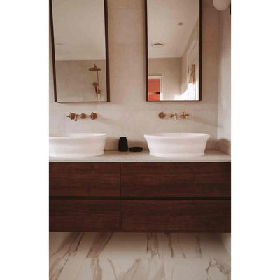 TURNER HASTINGS CAMBRIDGE OVAL TITANCAST SOLID SURFACE ABOVE COUNTER BASIN GLOSS WHITE 535MM