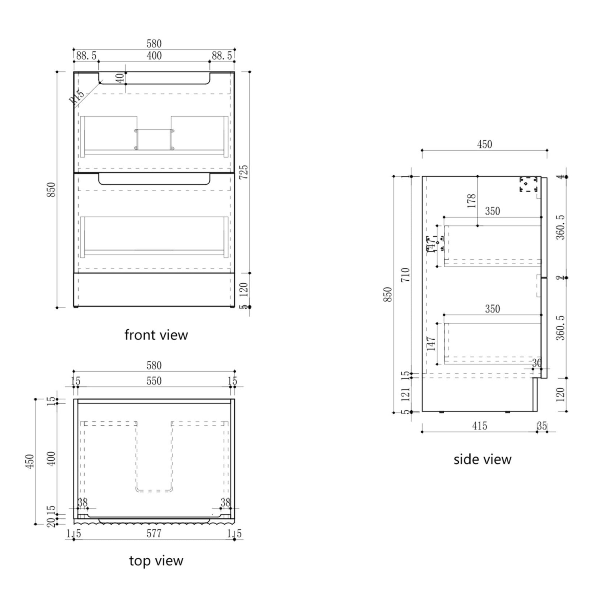 AULIC LOVINA HARVEST OAK 600MM SINGLE BOWL FREESTANDING VANITY