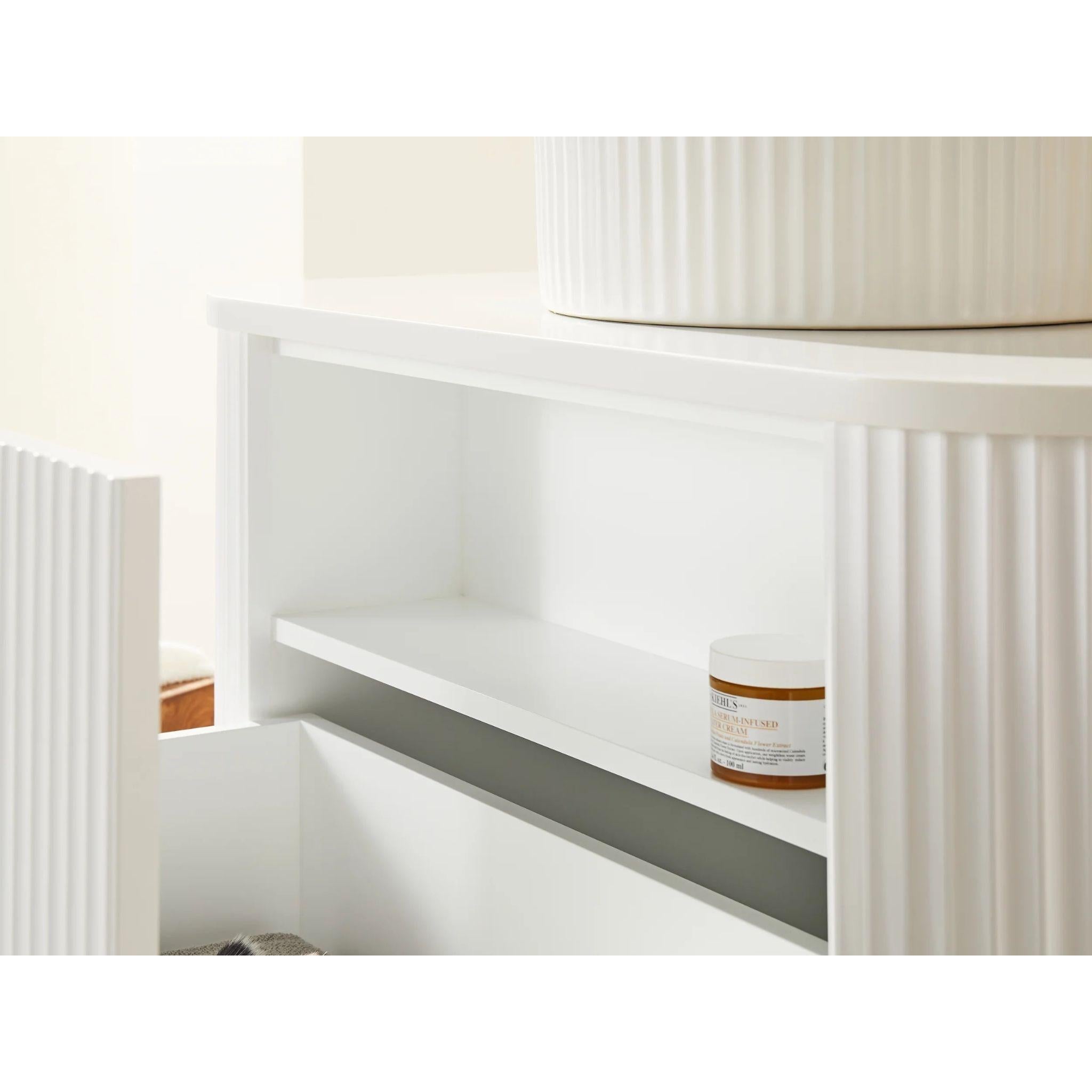 CETO AVALON MATTE WHITE 600MM SINGLE BOWL WALL HUNG VANITY