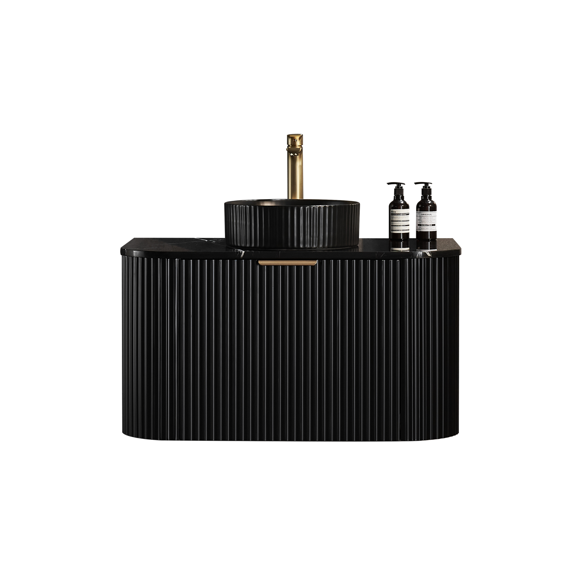 CETO AVALON MATTE BLACK 900MM SINGLE BOWL WALL HUNG VANITY