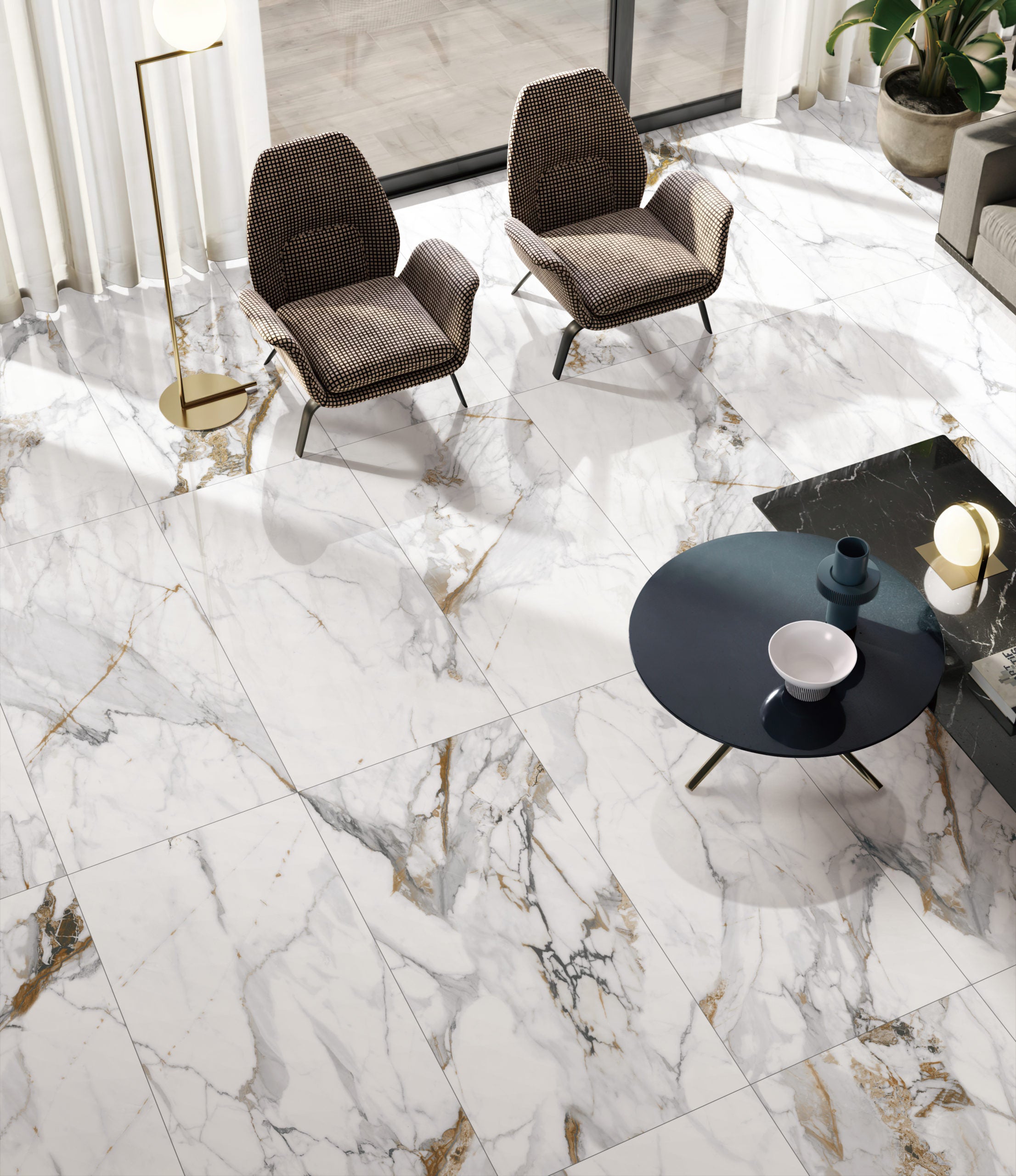 ELITE IMPORTERS CALACUTTA ORO MATTE 600X1200MM RECTANGULAR TILE (PER BOX)