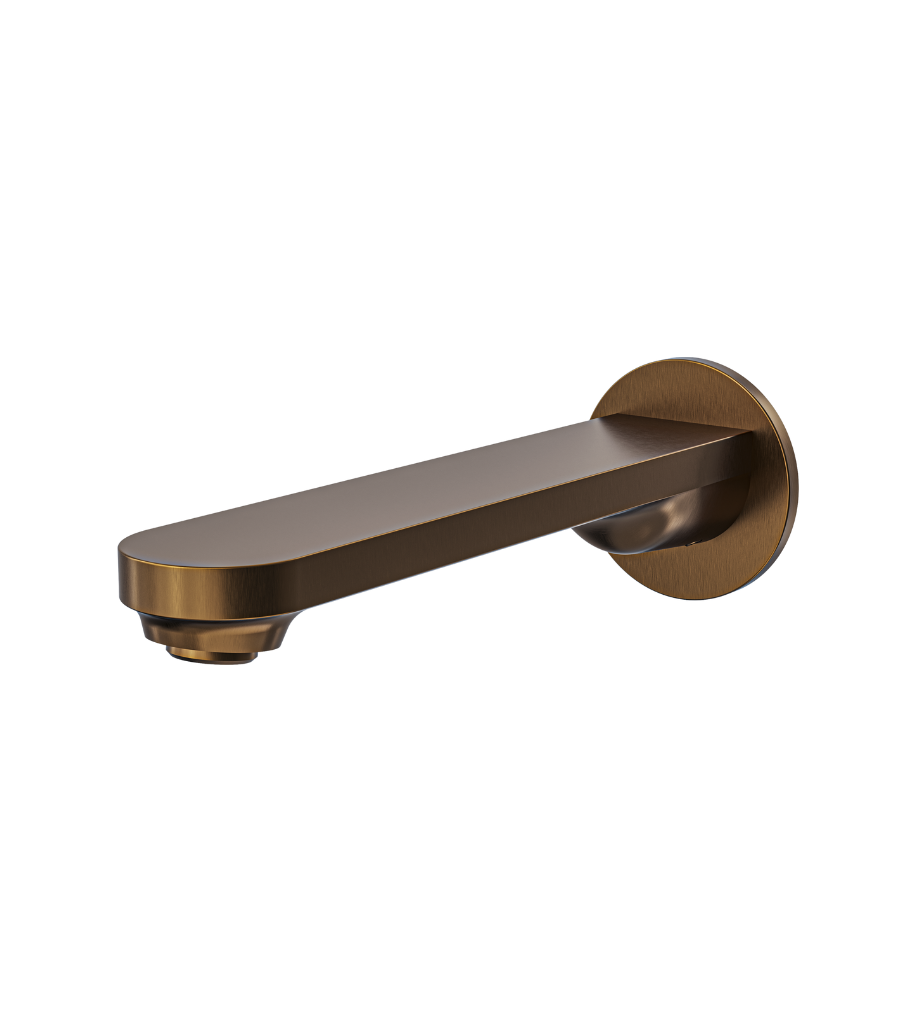LINSOL CAPO WALL MOUNT BASIN OR BATH SPOUT 200MM AGED BRONZE