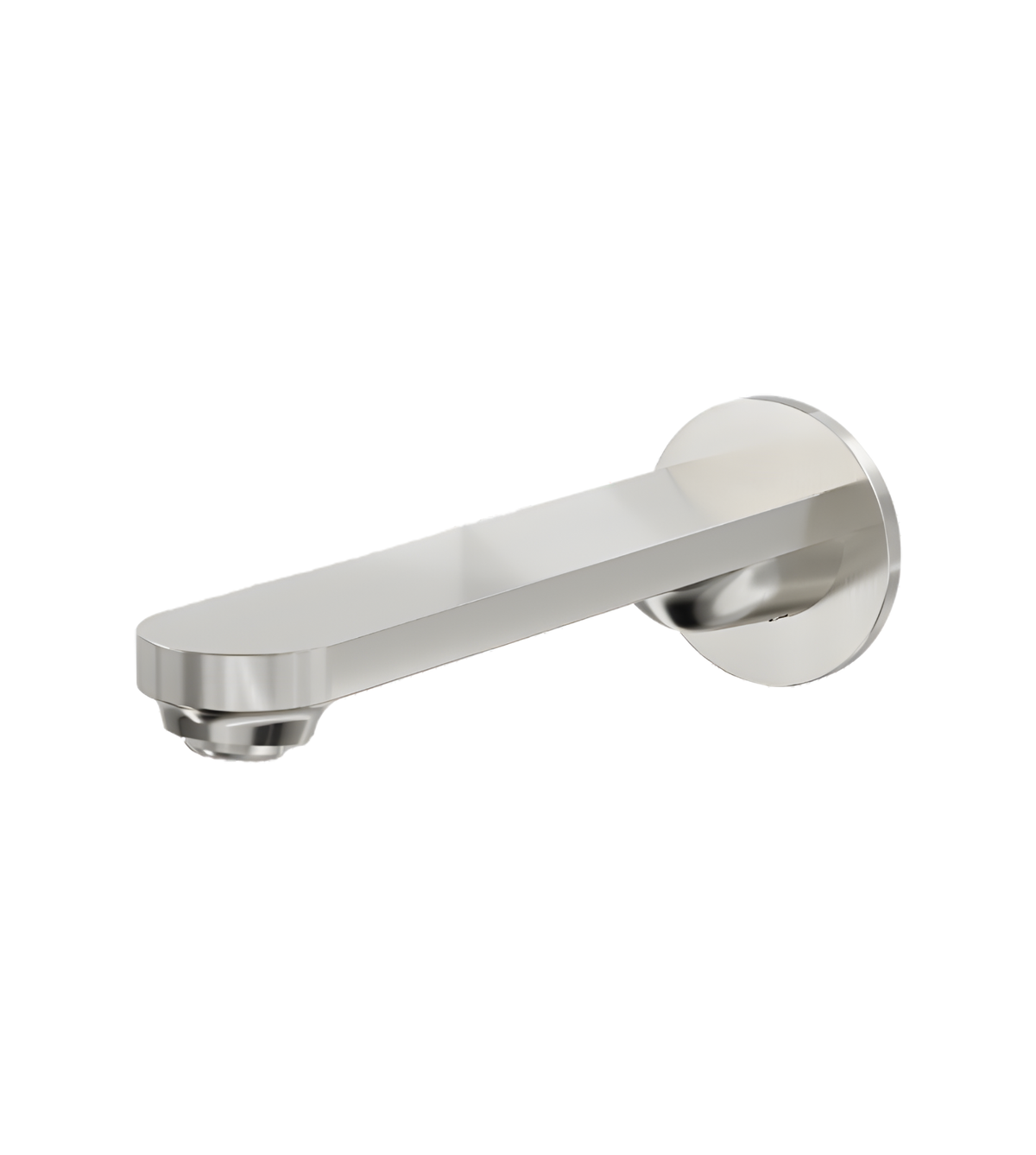 LINSOL CAPO WALL MOUNT BASIN OR BATH SPOUT 200MM BRUSHED NICKEL