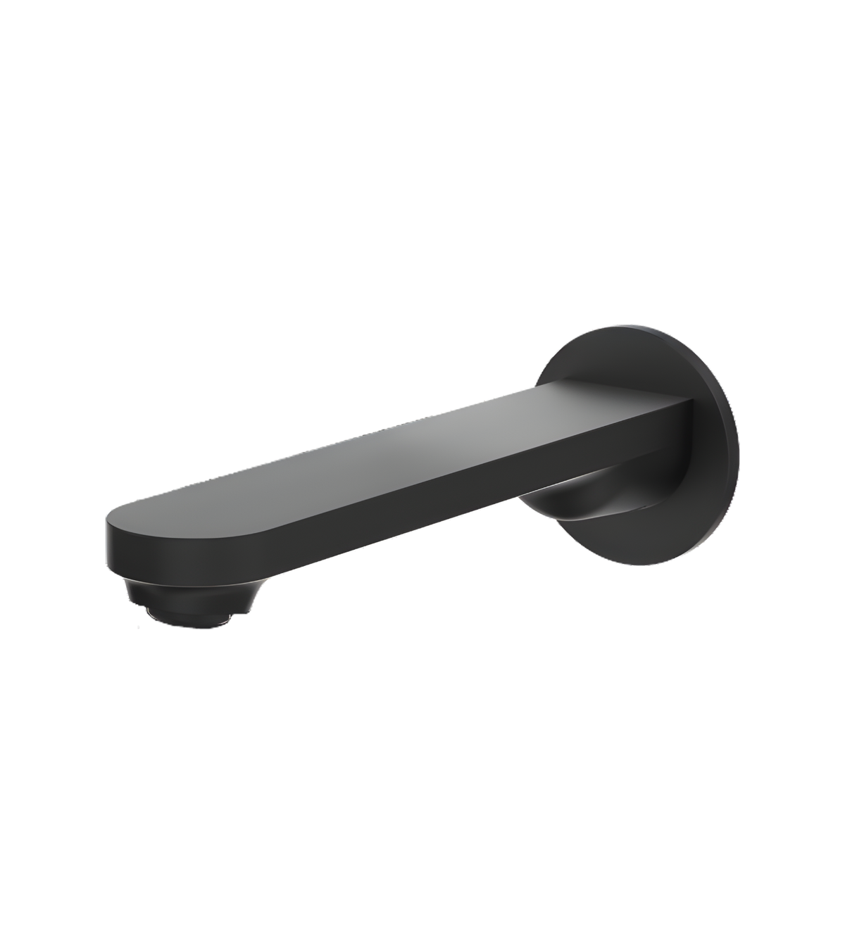 LINSOL CAPO WALL MOUNT BASIN OR BATH SPOUT 200MM MATTE BLACK
