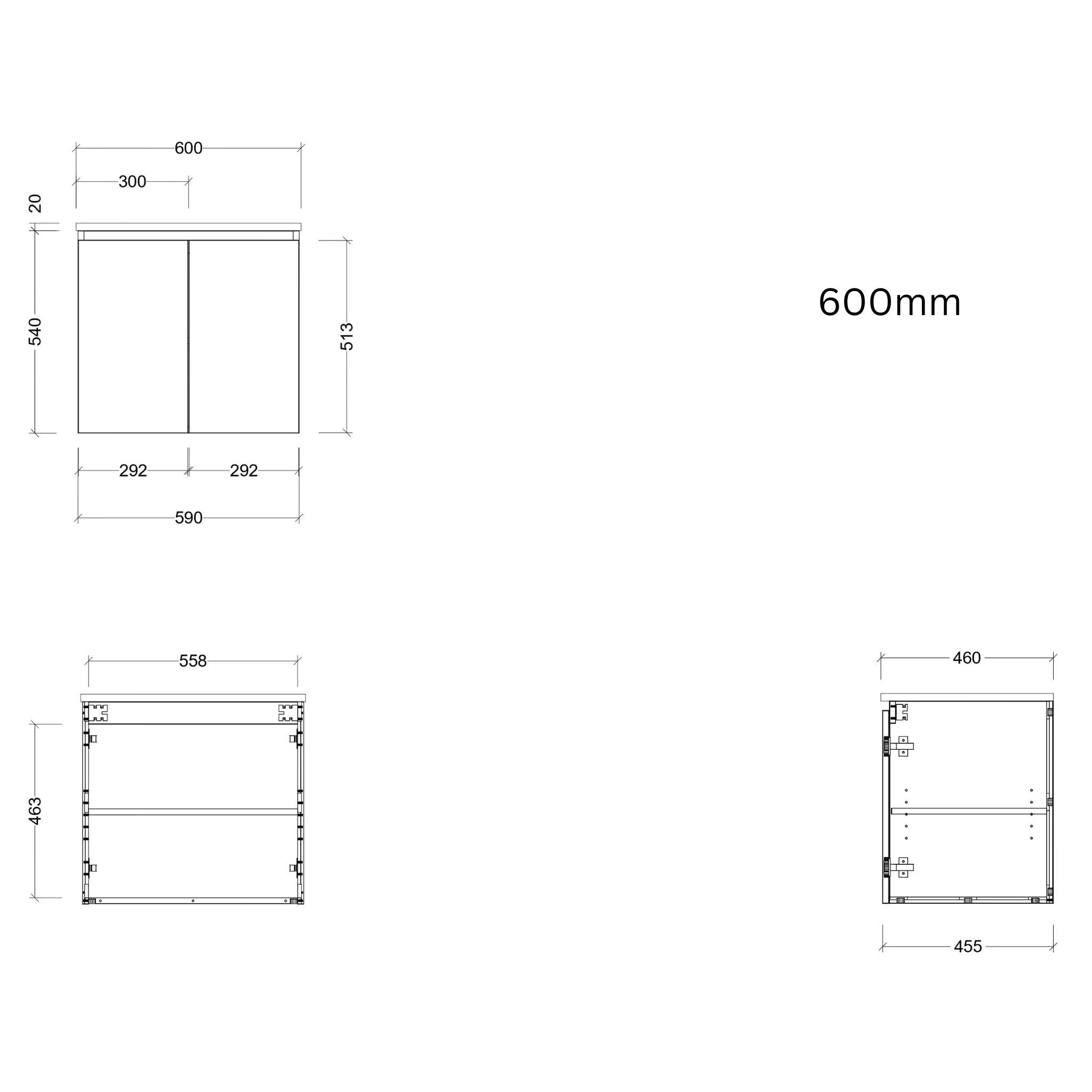 TIMBERLINE CARLO CUSTOM WALL HUNG VANITY (ALL SIZING)
