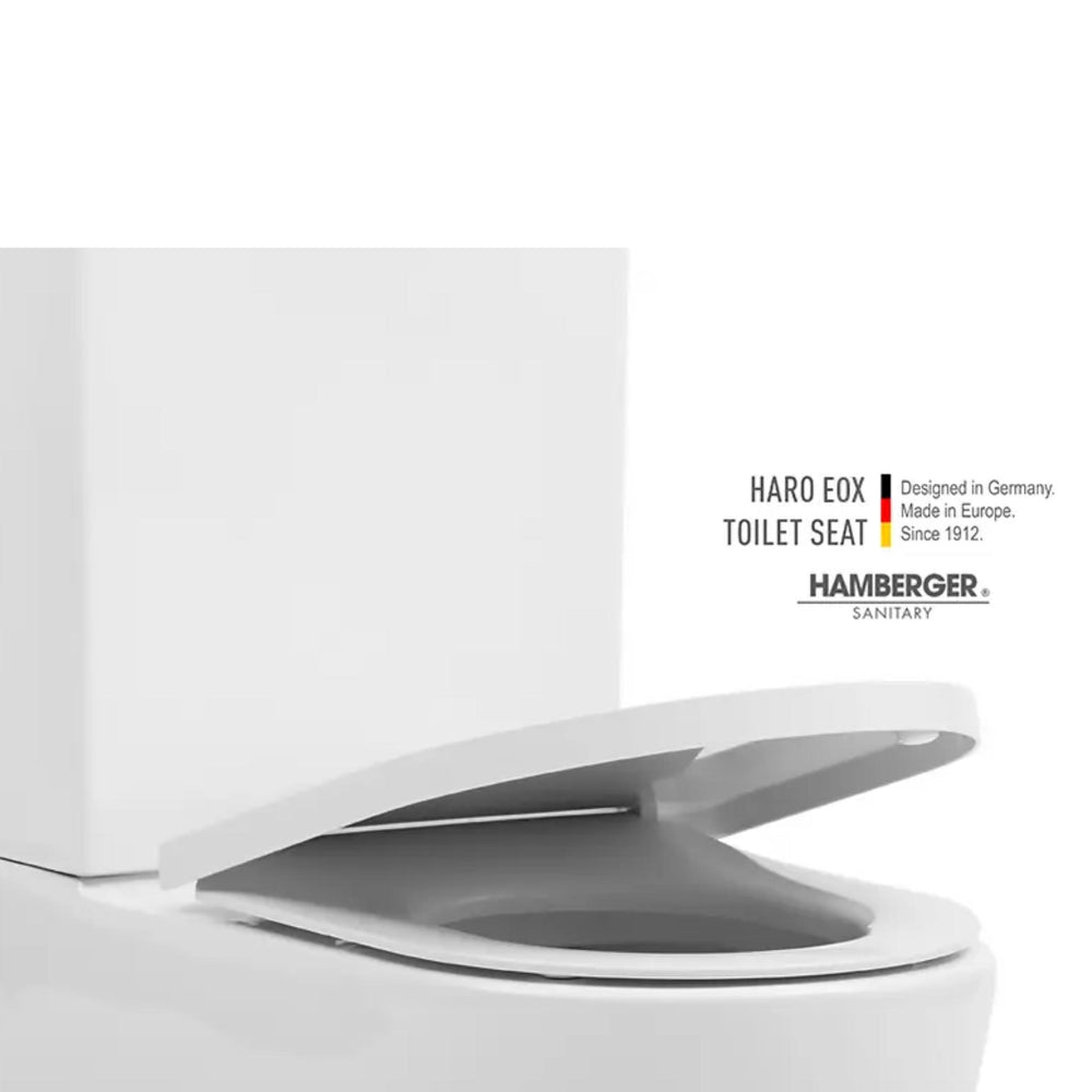 DECINA CARINA RIMLESS UNIVERSAL BACK-TO-WALL TOILET SUITE GLOSS WHITE