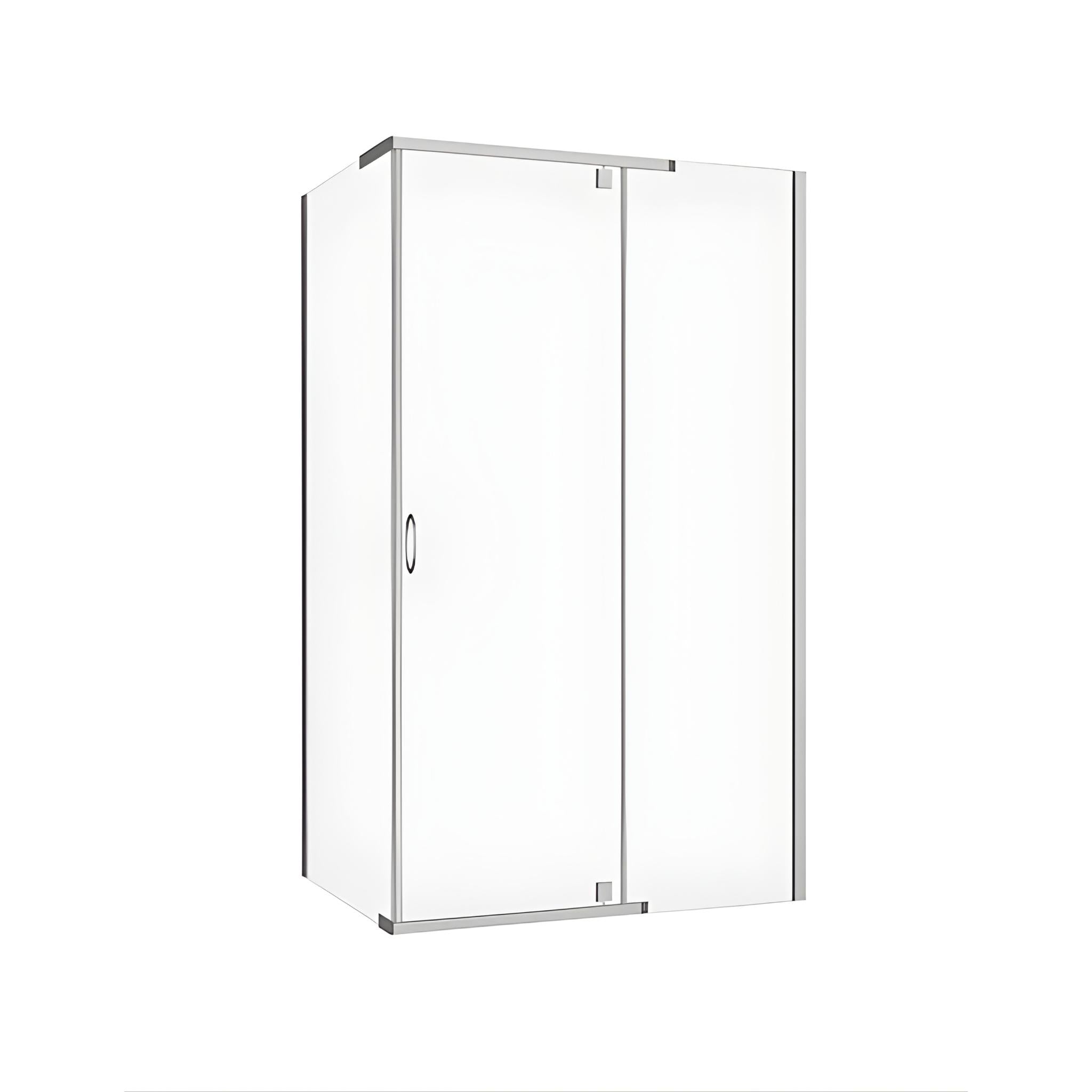 DECINA CASCADE SEMI-FRAMELESS PIVOT SHOWER SCREEN CHROME