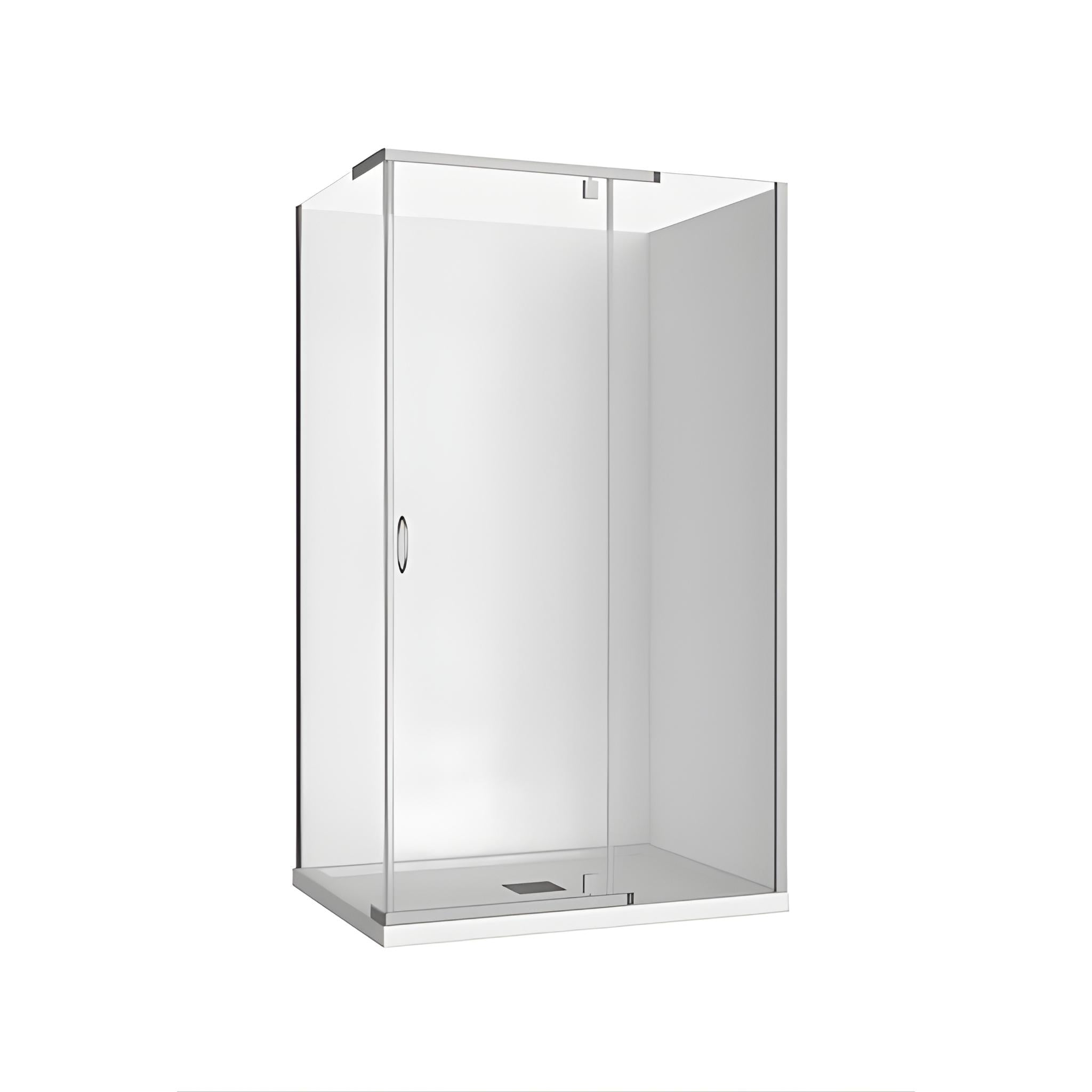 DECINA CASCADE SEMI-FRAMELESS PIVOT SHOWER SCREEN CHROME