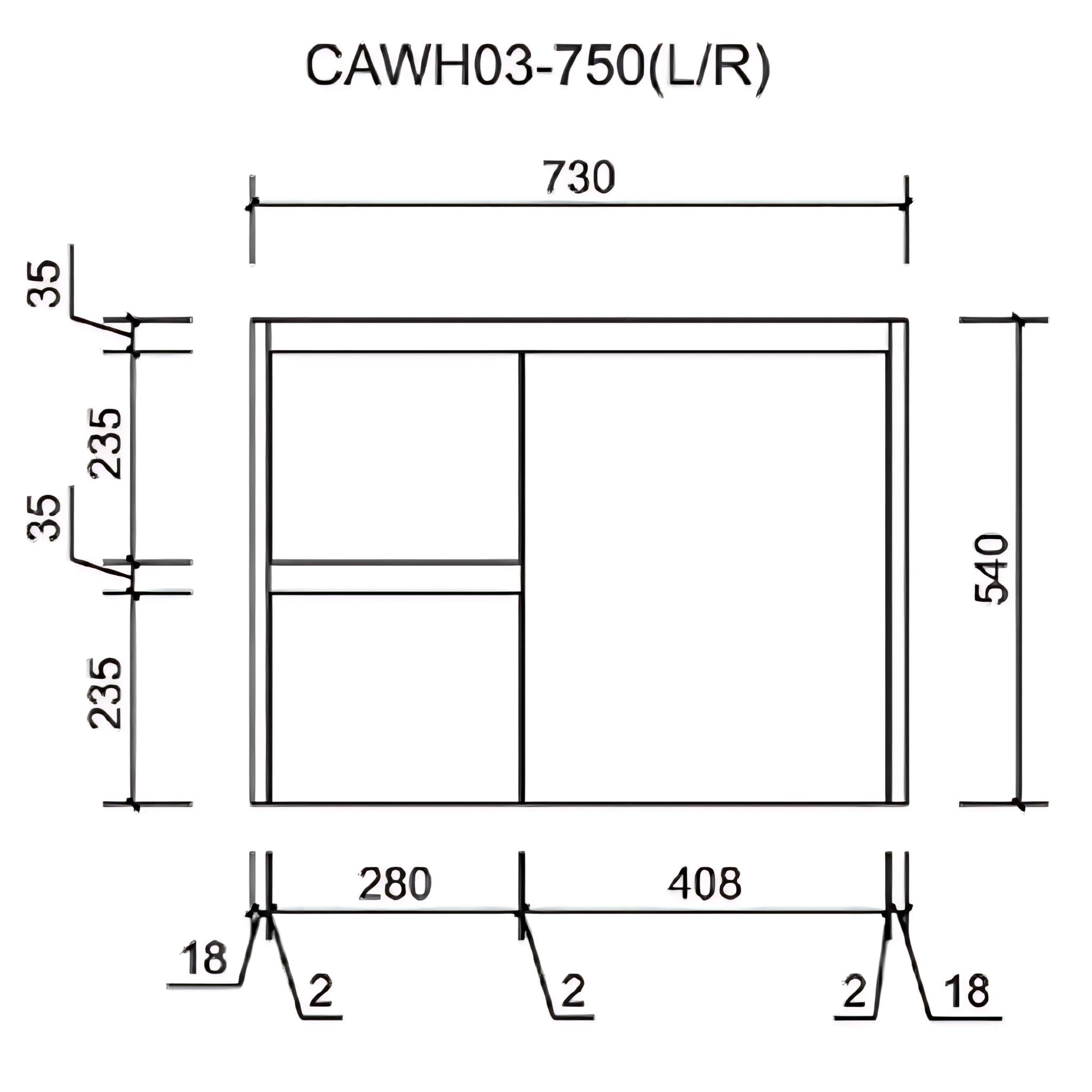 AULIC ALICE MATTE WHITE 750MM WALL HUNG VANITY (AVAILABLE IN LEFT AND RIGHT HAND DRAWER)