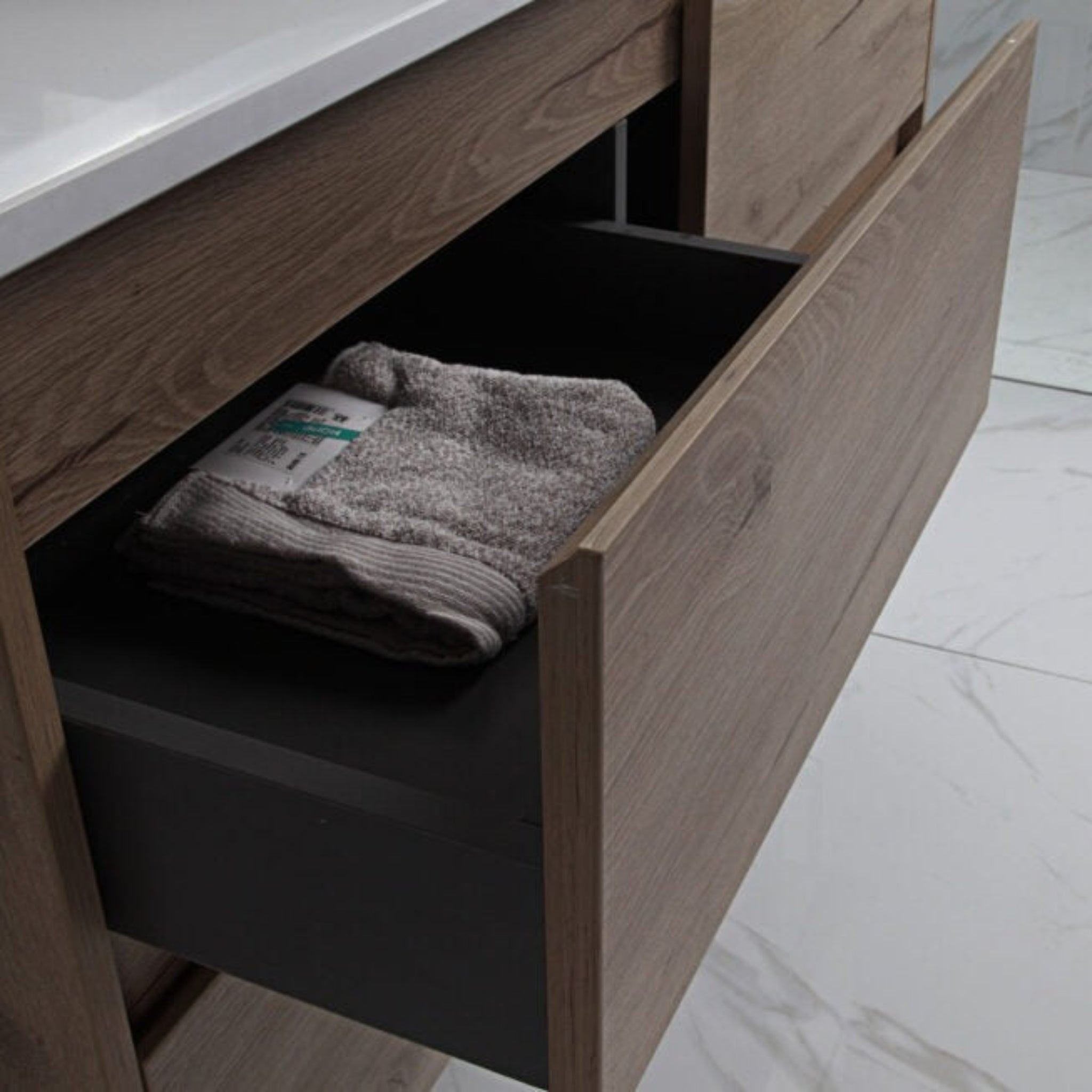 AULIC MAX WHITE OAK 1200MM SINGLE BOWL WALL HUNG VANITY