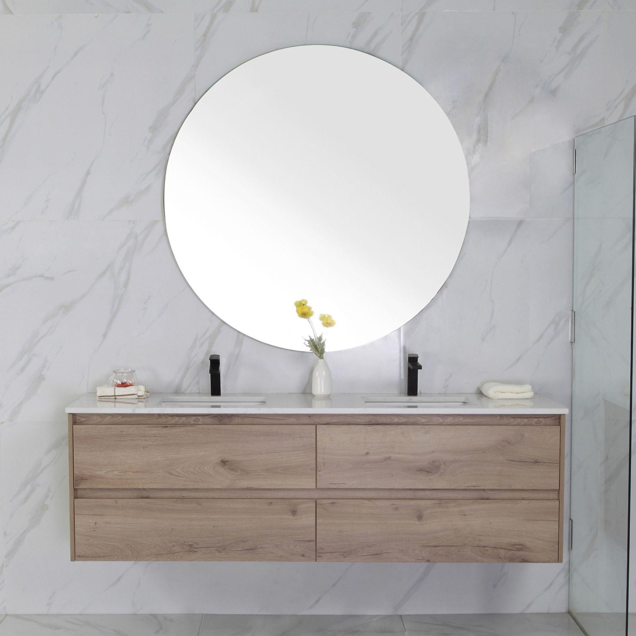 AULIC MAX WHITE OAK 1500MM SINGLE BOWL WALL HUNG VANITY