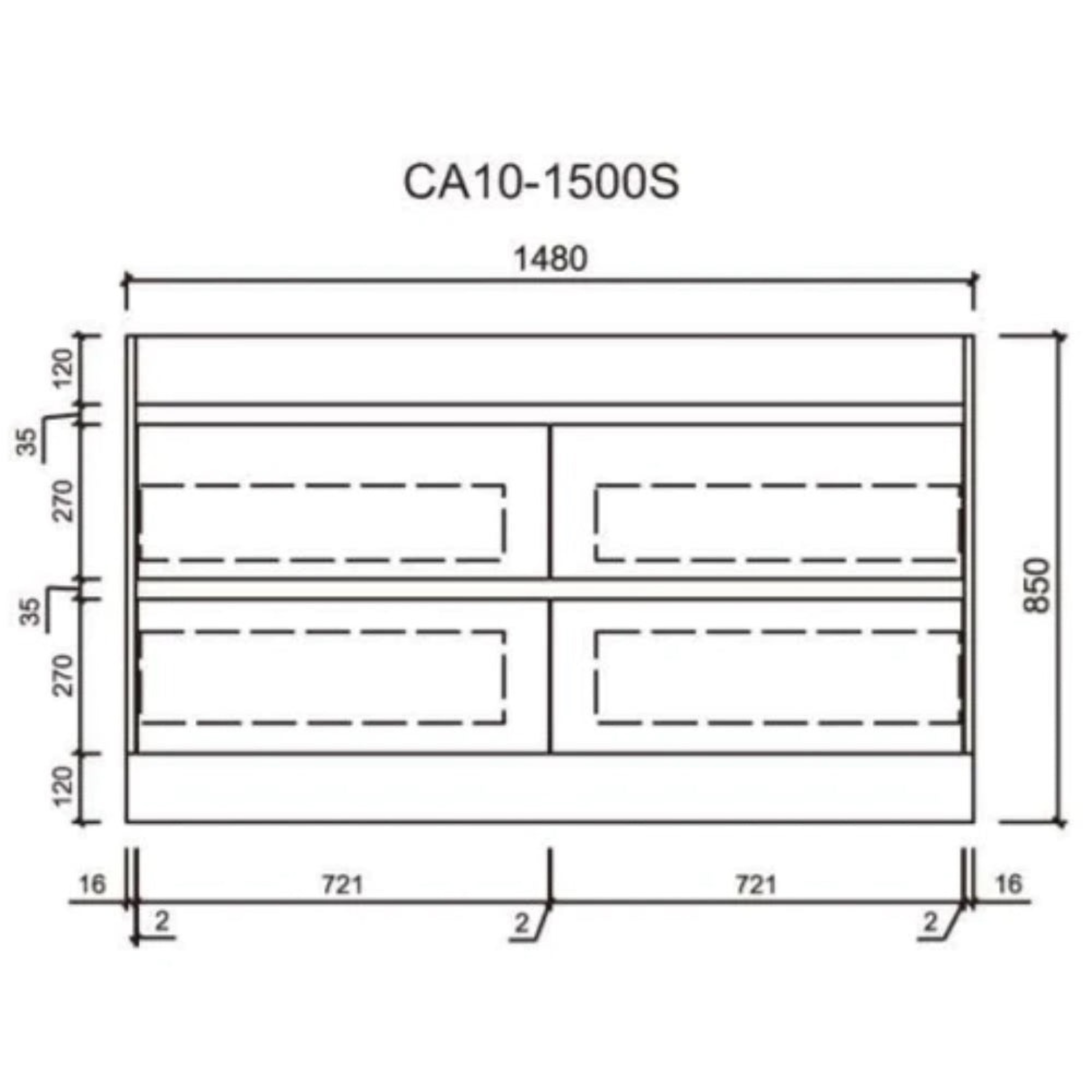 AULIC MAX WHITE OAK 1500MM SINGLE BOWL WALL HUNG VANITY