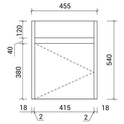 AULIC BRANT GLOSS WHITE 450MM SPACE SAVING SINGLE BOWL WALL HUNG VANITY