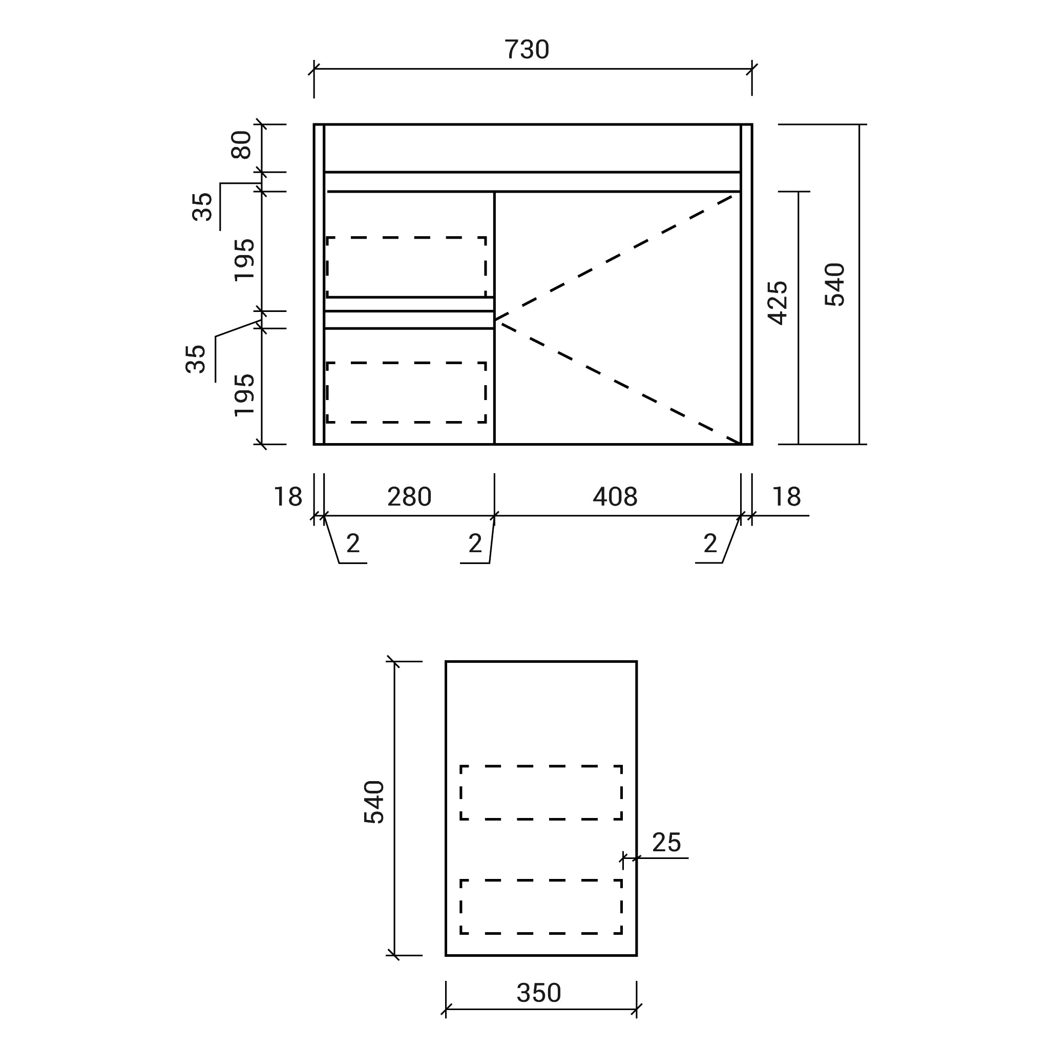 AULIC MAYA WHITE 750MM SPACE SAVING SINGLE BOWL WALL HUNG VANITY