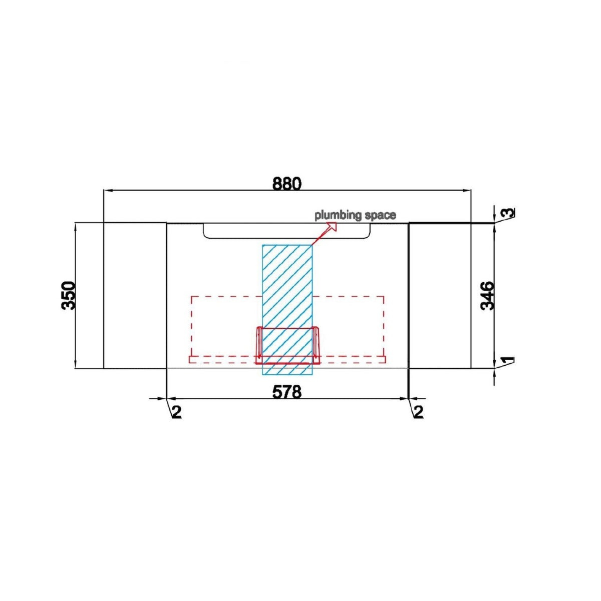 AULIC HAMILTON WHITE OAK 900MM WALL HUNG VANITY