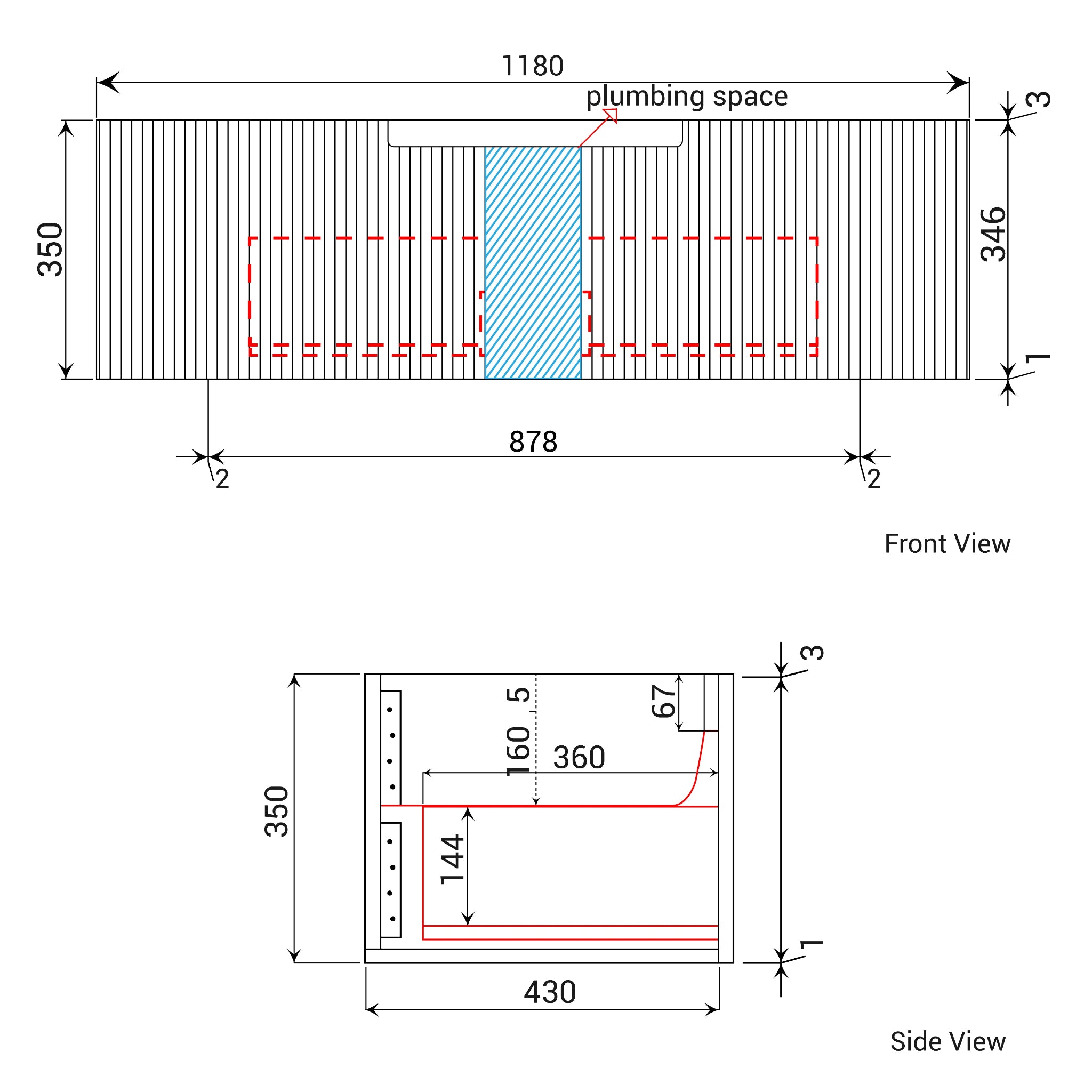 AULIC PETRA MARK II CURVED MATTE WHITE 1200MM SINGLE BOWL WALL HUNG VANITY