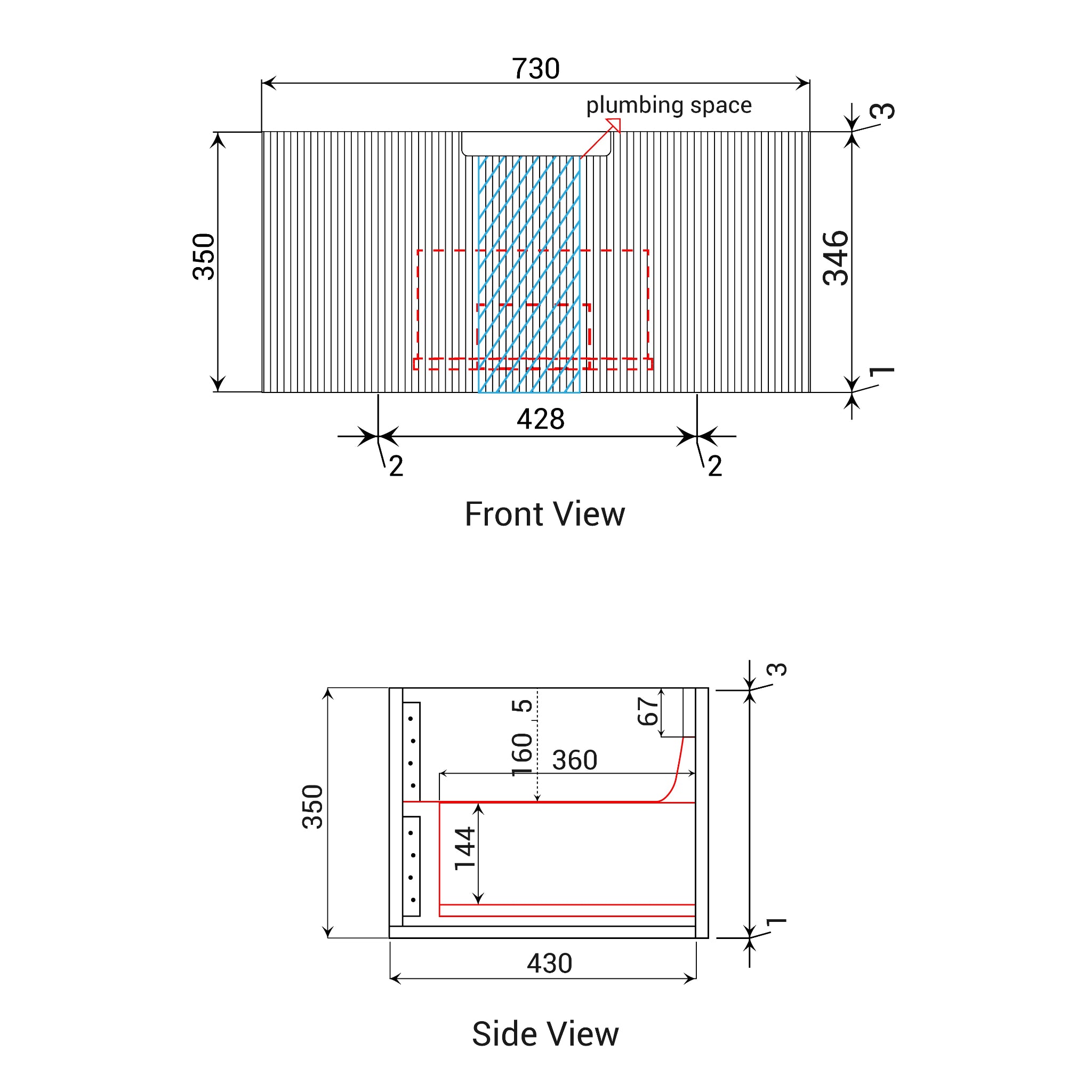AULIC PETRA MARK II CURVED MATTE WHITE 750MM SINGLE BOWL WALL HUNG VANITY