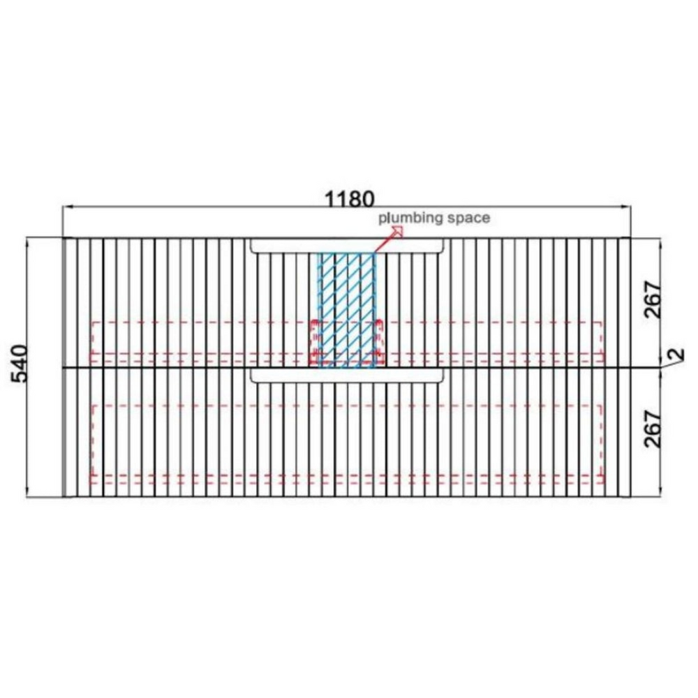 AULIC TUSCANA WOOD GRAIN 1200MM SINGLE BOWL WALL HUNG VANITY