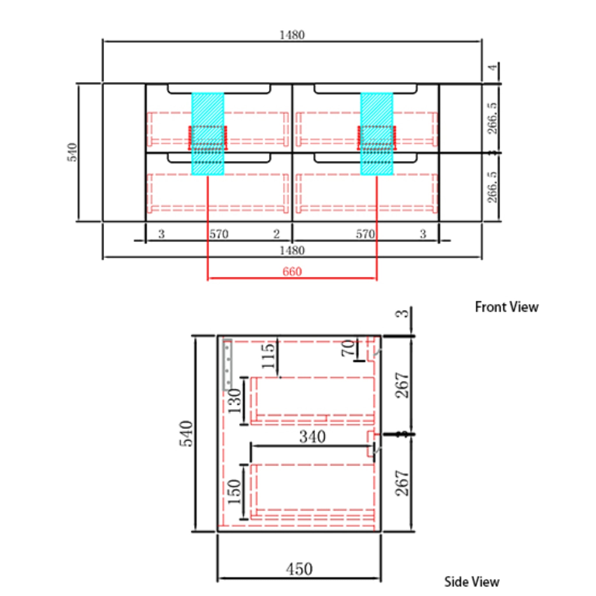 AULIC BRIONY REAL TIMBER 1500MM DOUBLE BOWL WALL HUNG VANITY