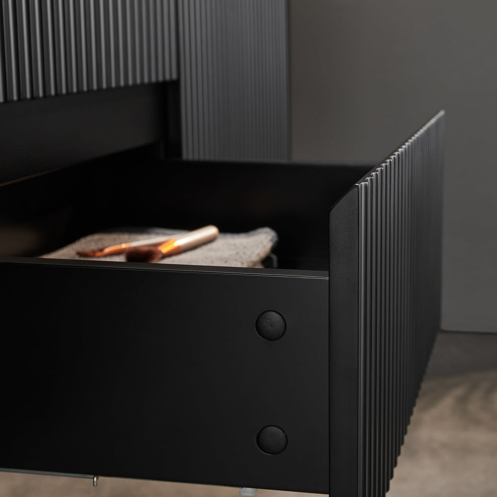 CETO BRINDABELLA MATTE BLACK 1500MM DOUBLE BOWL WALL HUNG VANITY