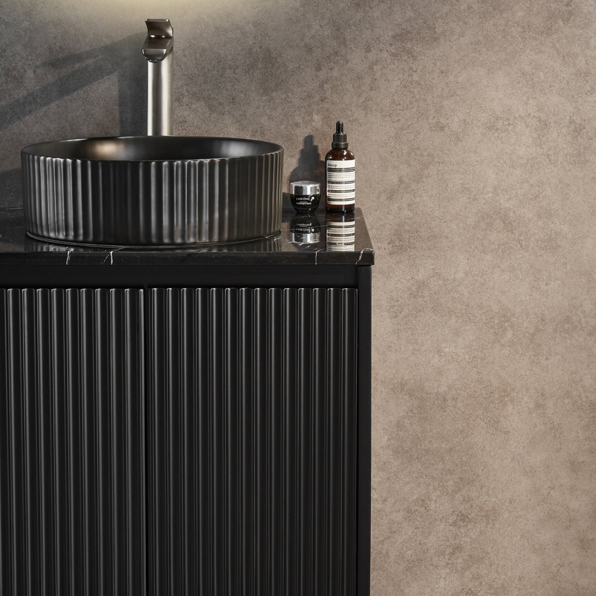 CETO BRINDABELLA MATTE BLACK 600MM SINGLE BOWL WALL HUNG VANITY