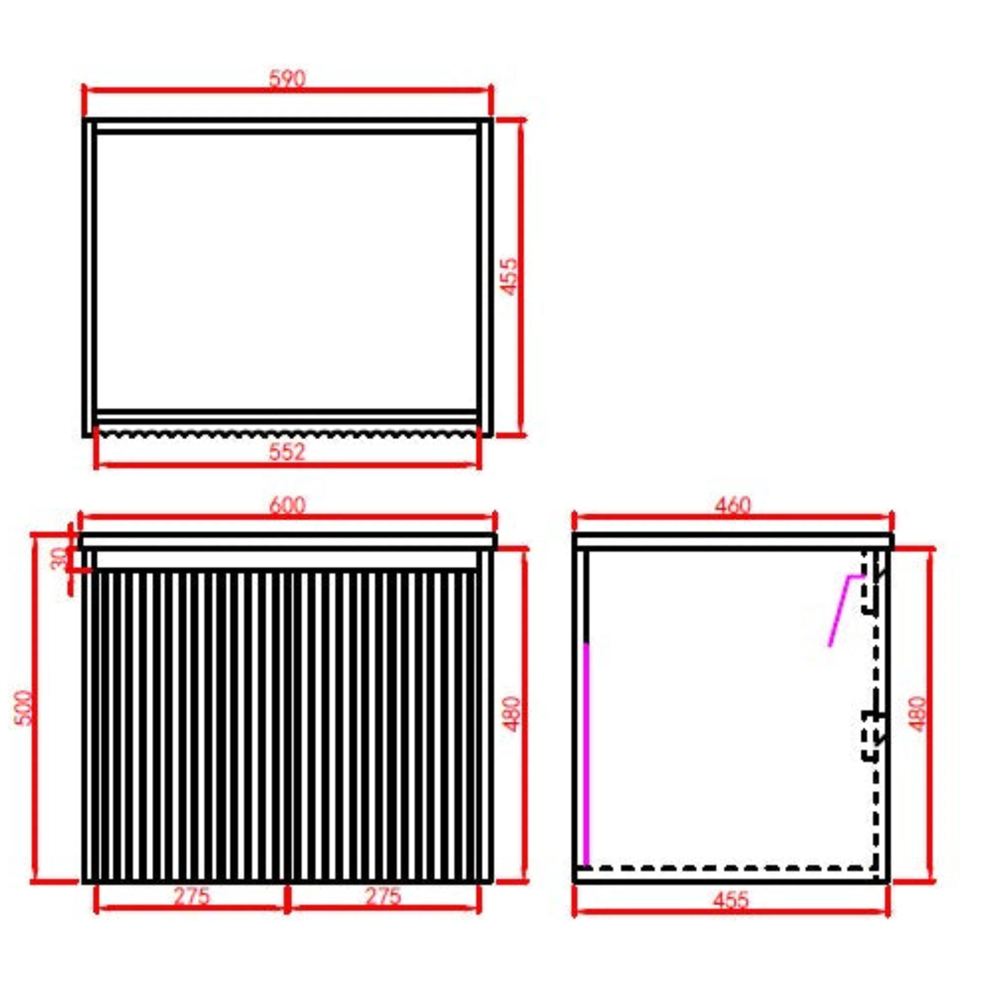 CETO BRINDABELLA MATTE WHITE 600MM SINGLE BOWL WALL HUNG VANITY
